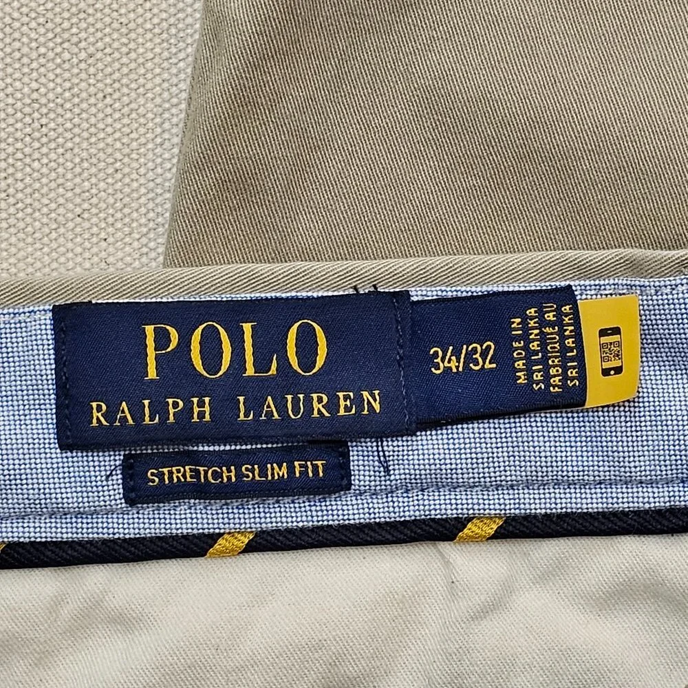 Polo Ralph Lauren Stretch Slim Fit Cotton Twill Chinos 34/32